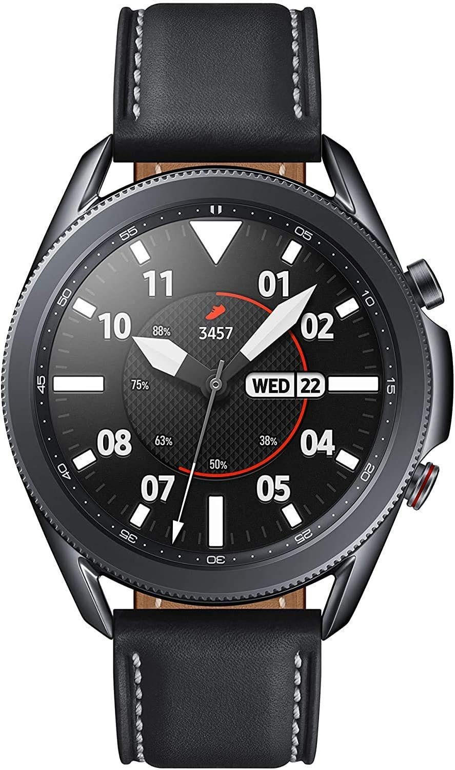 Samsung Galaxy Watch 3 (45mm, GPS, Bluetooth) Smart Watch with Advanced Health Monitoring, Fitness Tracking, and Long Lasting Battery – Mystic Black (Renewed)
