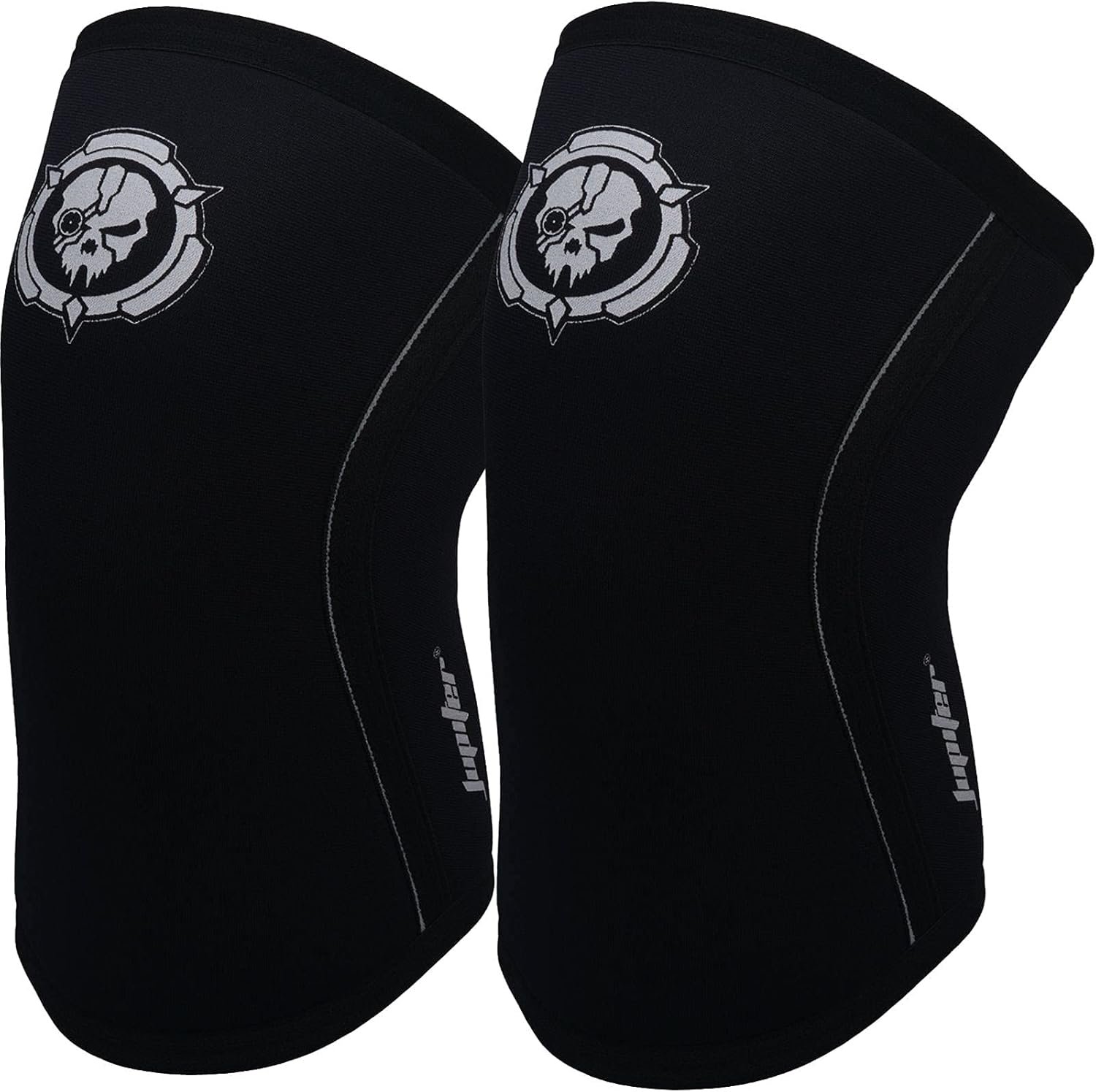 Jupiter Knee Sleeves (1 Pair), 7mm Compression Knee Braces for Squats,Weightlifting,Powerlifting,Cross Training for Men & Women (Large)