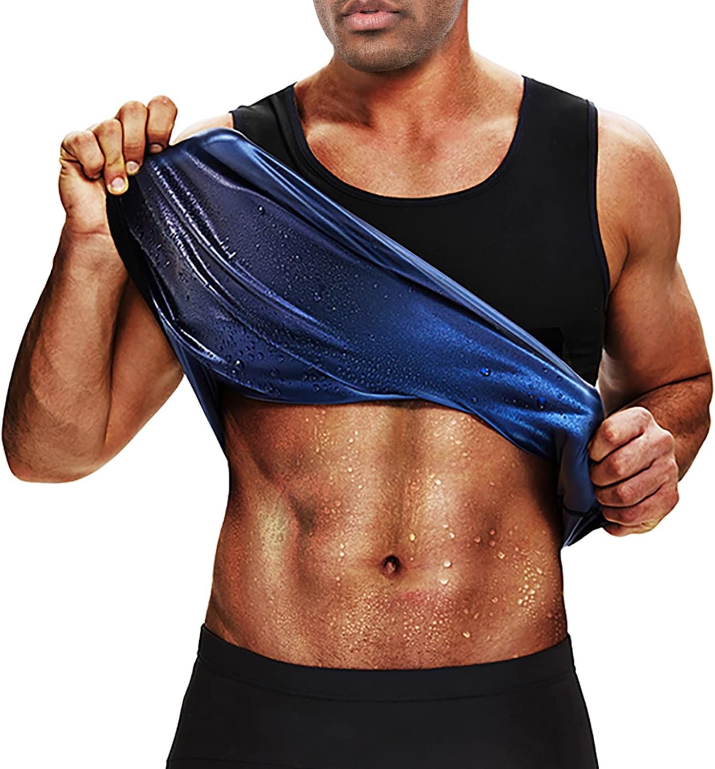 Sauna Sweat Vest Workout Tank Top Waist Trainer for Men Compression Workout Enhancing Vest