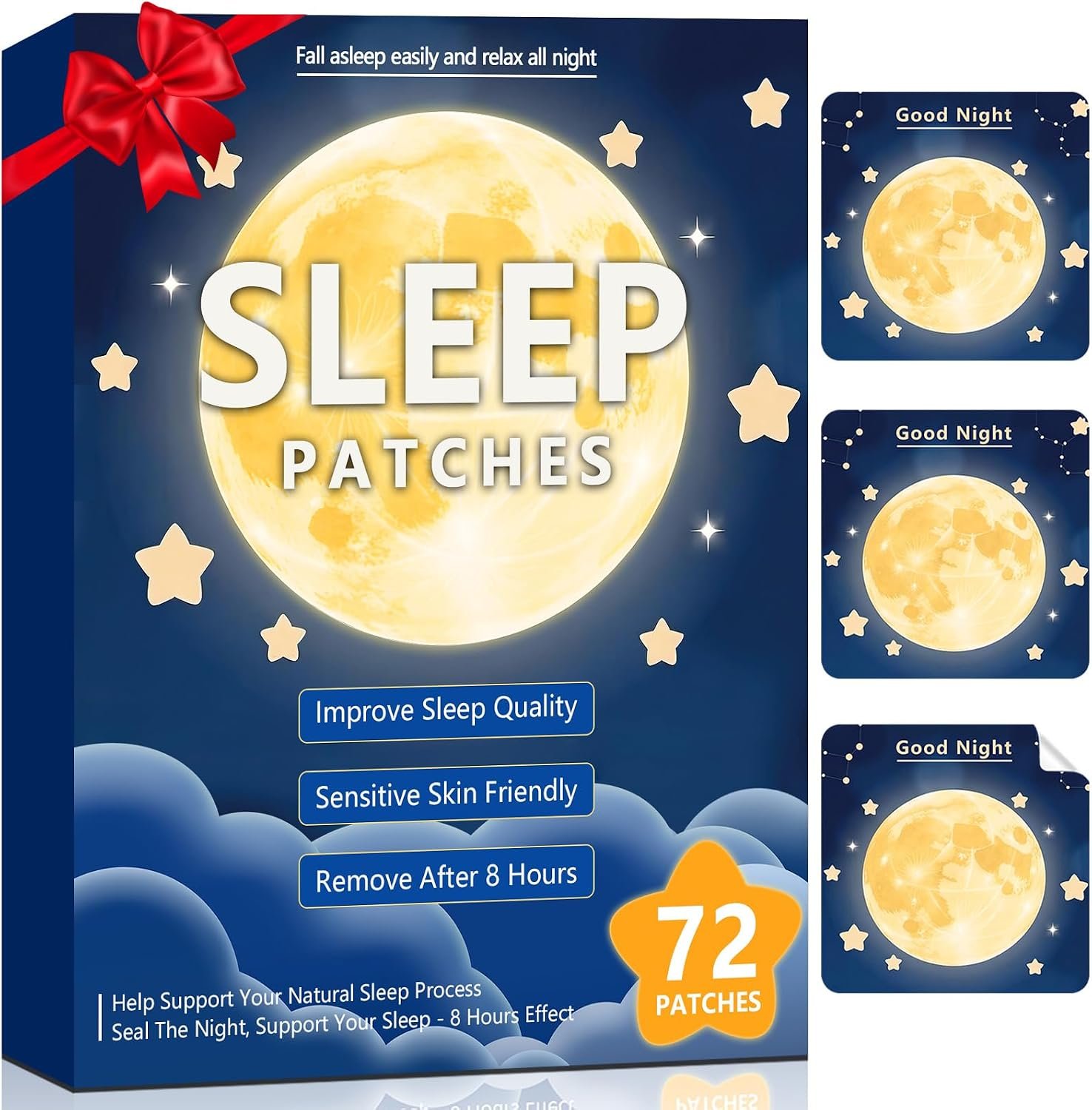 72 Sleep Patches for Adults Extra Strength, All-Natural Deep Sleep Support with Valerian, Melatonin & Magnesium, Gentle Night Comfort Sleeping Patches for Women & Men, Wake Up Refreshed-FNT