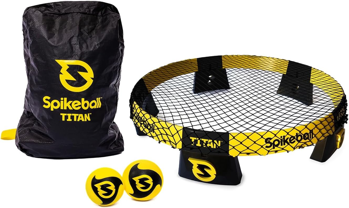 Spikeball Titan Game Set – Stronger Frame & Enhanced Stability, Includes 1 Pro Ball & 1 Atlas Ball, Competition Ready, Portable with Carry-Bag
