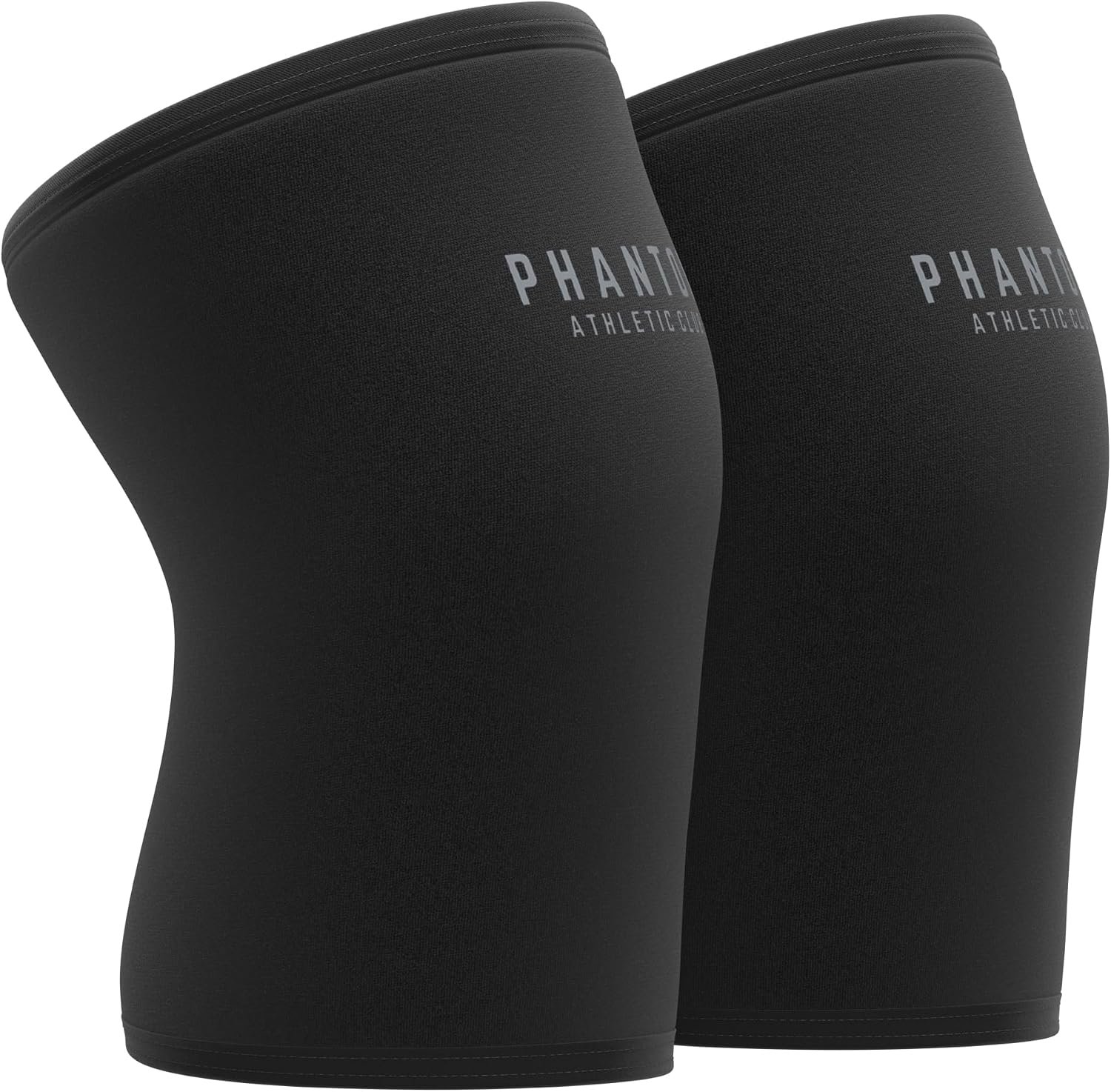 7mm Compression Knee Sleeves for Weightlifting Support, Powerlifting Strength, Heavy Squats, Cross Training, Gym Fitness, Sports – Strong Thick Neoprene Knee Braces for Men & Women (2 Pack, Large)