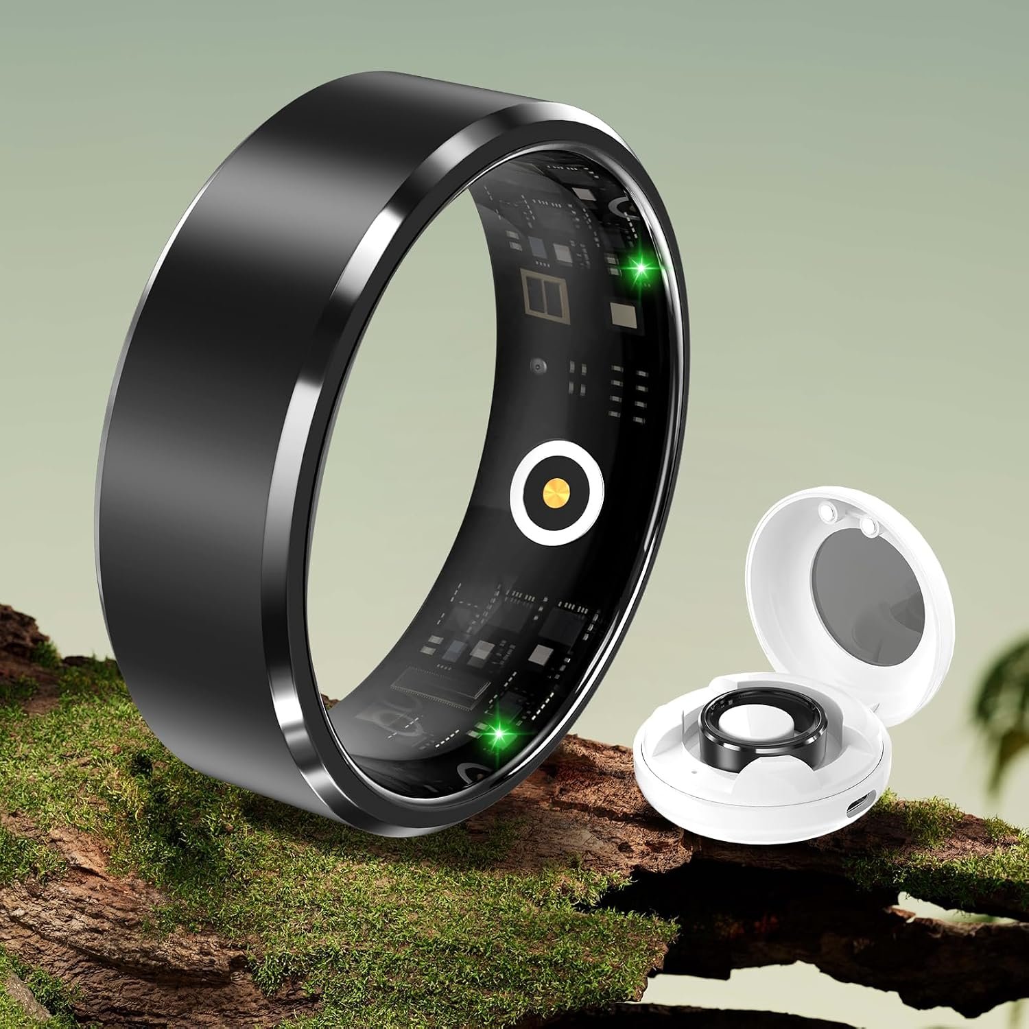 Smart Ring for Men Women – 2025 AI Fitness Tracker with Blood Oxygen/Sleep/Meditation/Heart Rate/Stress, Women’s Health, Air Shutter, 5ATM Waterproof, Android & iOS Compatible