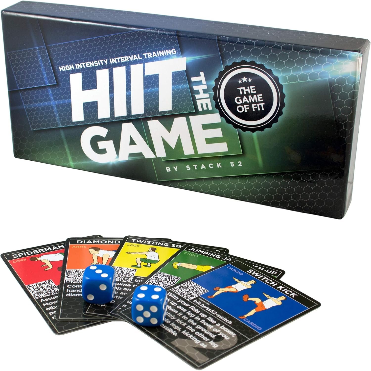 Stack 52 HIIT Interval Workout Game. Designed by Military Fitness Expert. | Video Instructions Included. Bodyweight Exercises, No Equipment Needed. Fun and Motivating Training Program.
