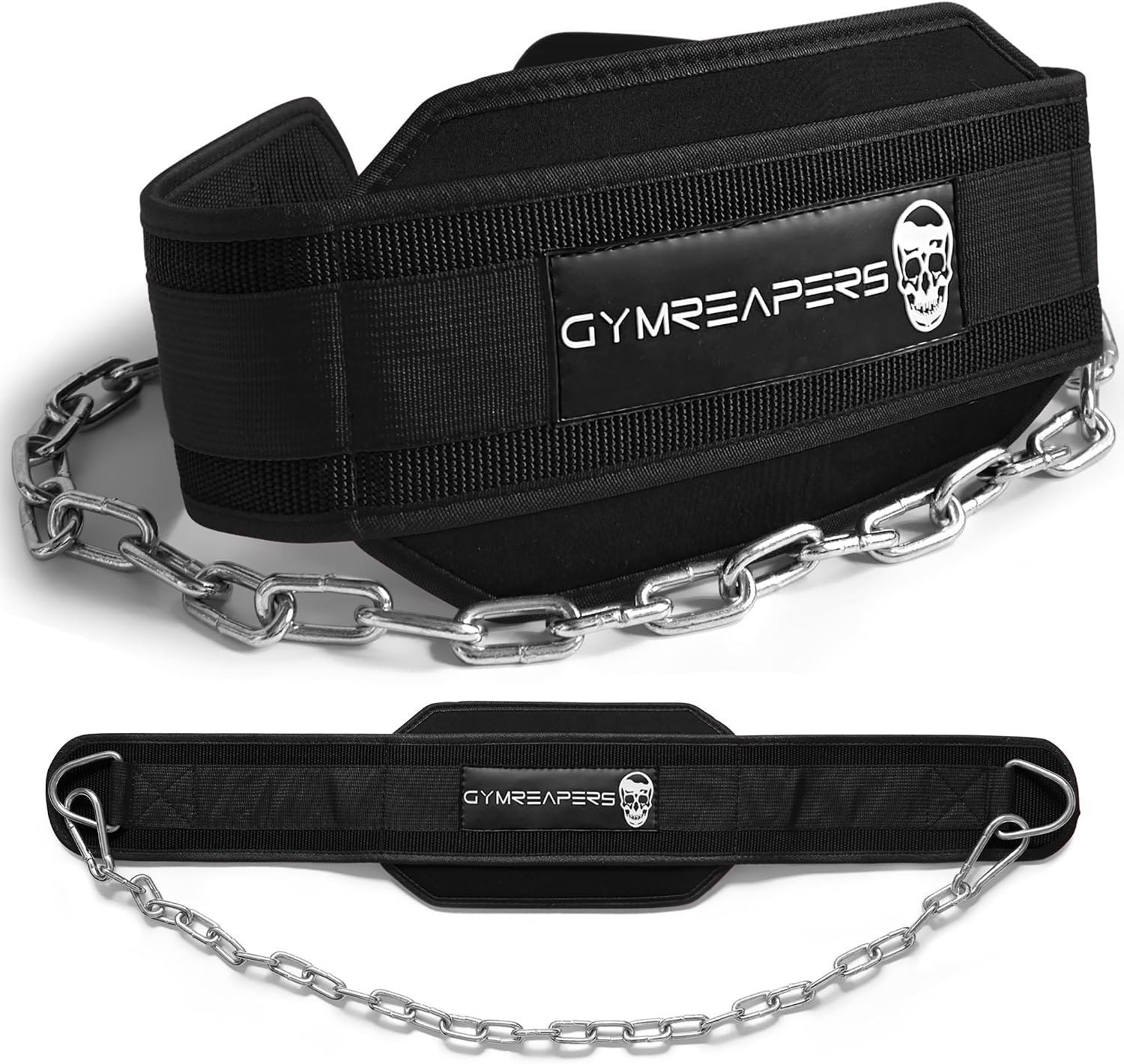 Gymreapers Dip Belt With Chain For Weightlifting, Pull Ups, Dips – Heavy Duty Steel Chain For Added Weight Training