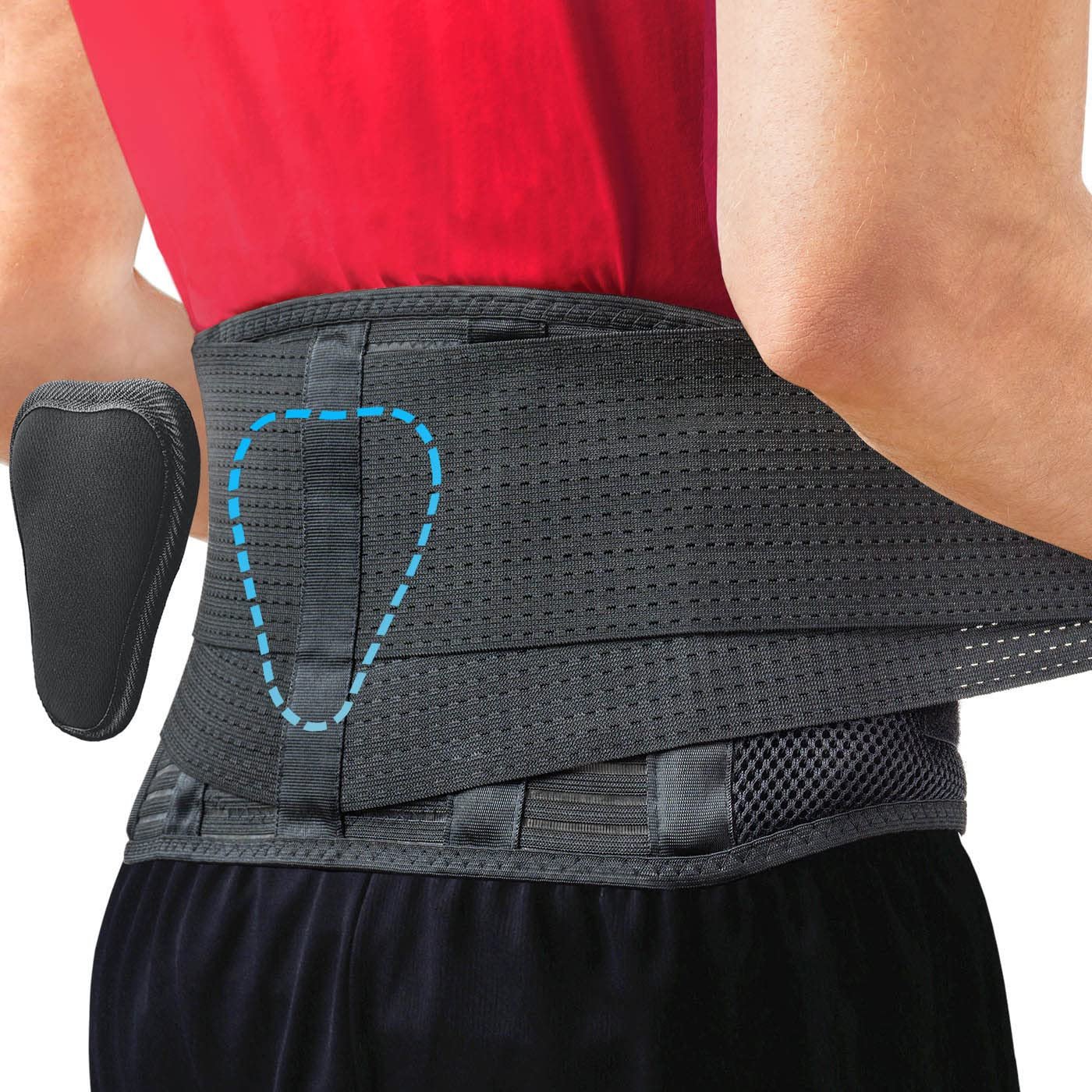 Sparthos Back Brace for Lower Back Pain – Immediate Relief from Sciatica, Herniated Disc, Scoliosis – Breathable + Lumbar Support Pad – For Men & Women – Fits 31–38″ Waist (Small, Check Size Chart)
