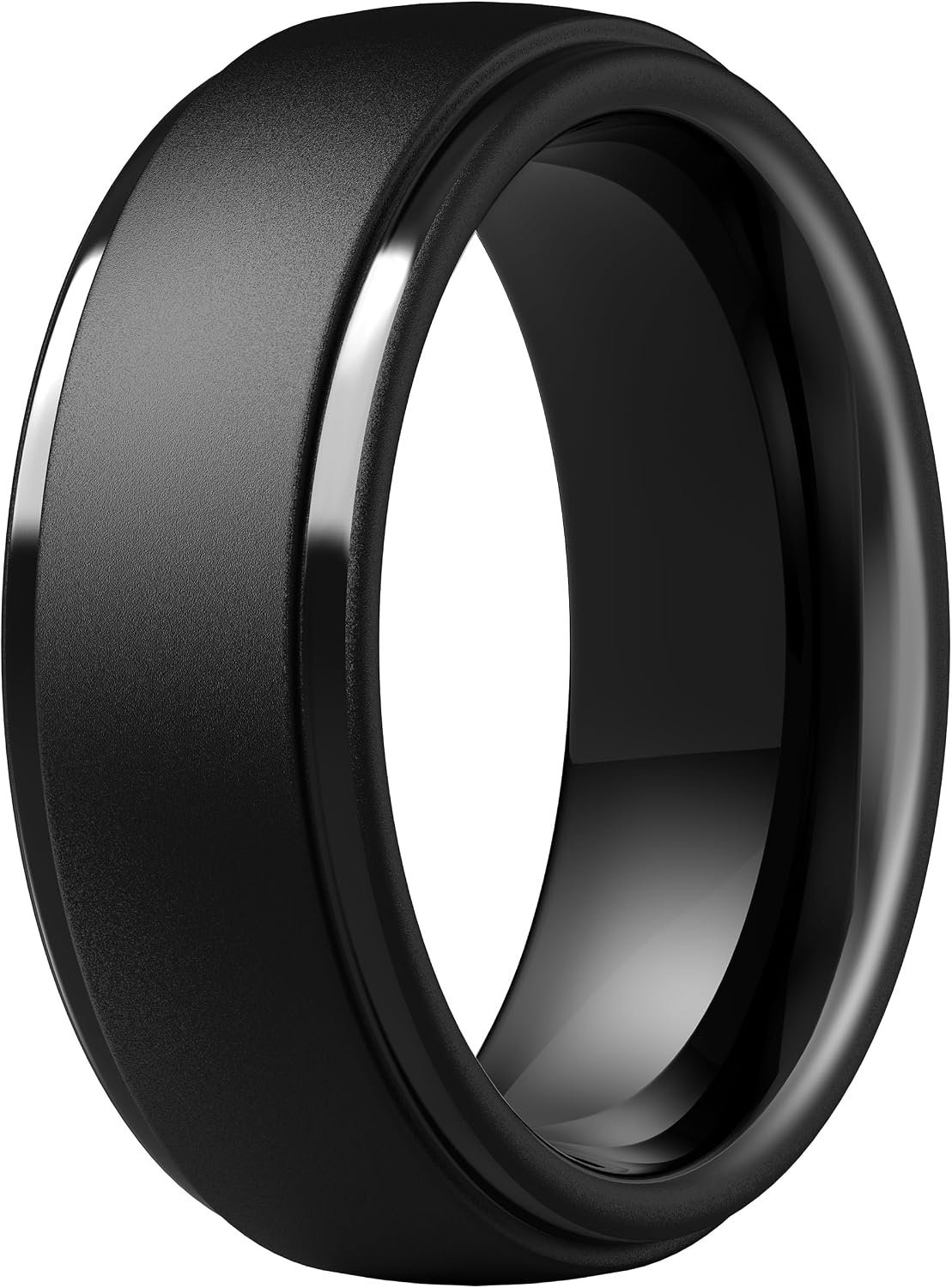 ThunderFit Silicone Rings for Men – 7 Rings / 4 Rings / 1 Ring Step Edge Rubber Wedding Bands 10mm Wide – 2.5mm Thick