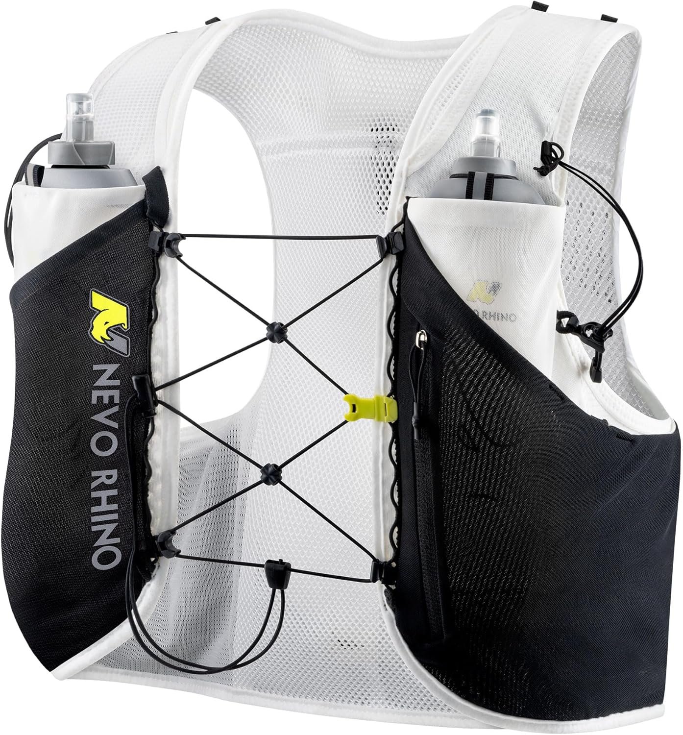 N NEVO RHINO 5L Running Vest for Men & Women – Hydration Vest with Dual 500ml Soft Flasks,Adjustable Chest Straps,Lightweight Water Backpack for Trail Running,Marathon,Hiking,Race