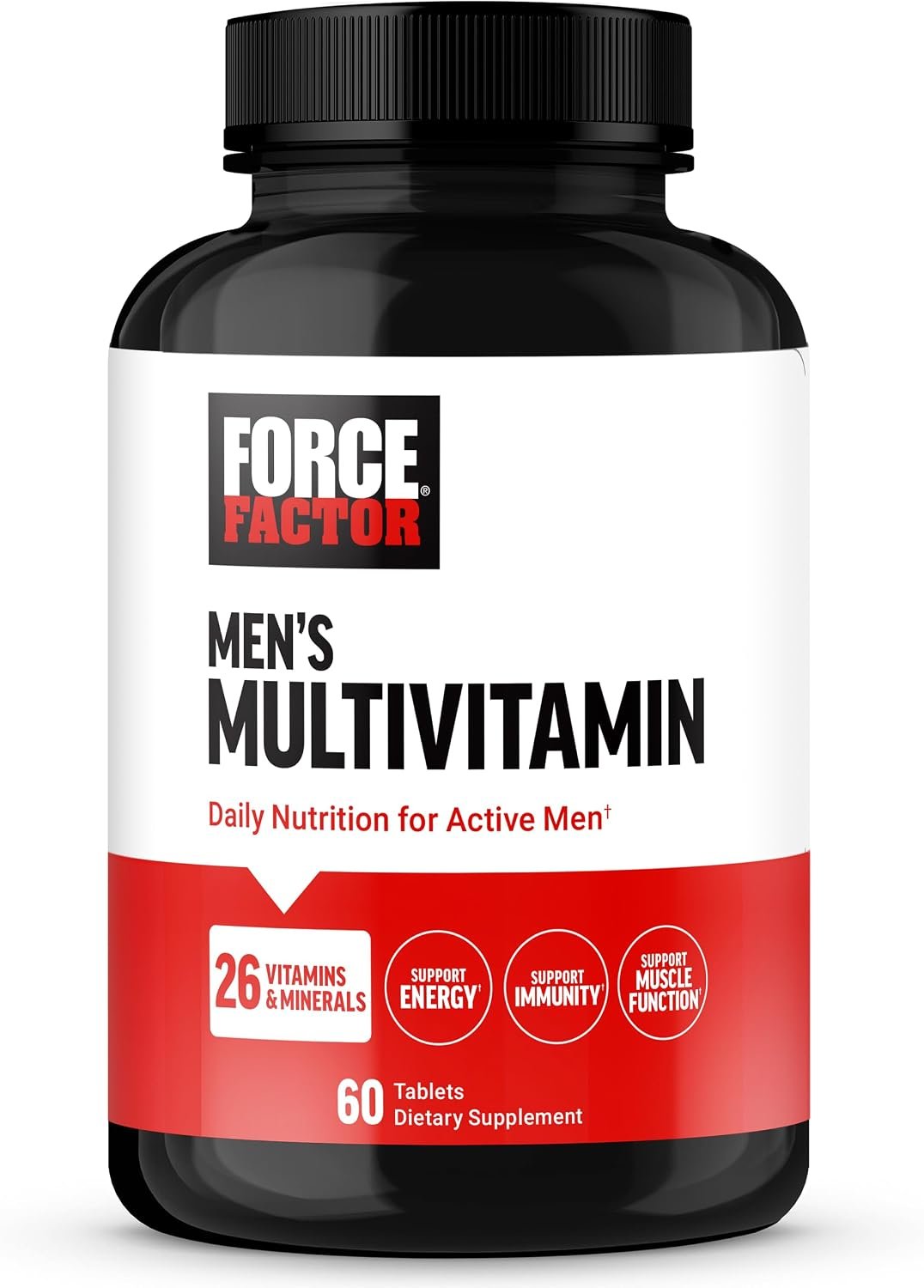 Force Factor Men’s Multivitamins, Multivitamin for Men Plus Amino Acids | Supplement with 27 Vitamins and Minerals, and Phytonutrients to Support Energy, and Immunity, 60 Tablets