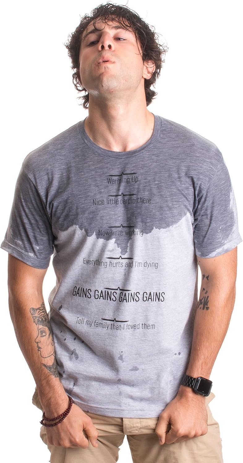 Workout Sweat Progress Marker | Funny Weight Lifting Work Out Fitness T-Shirt