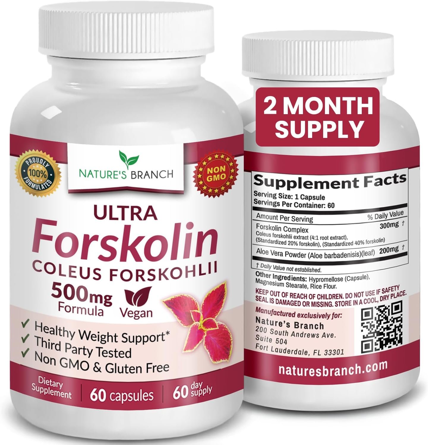 Ultra Forskolin Supplement 500mg, Coleus Forskohlii for Weight Management