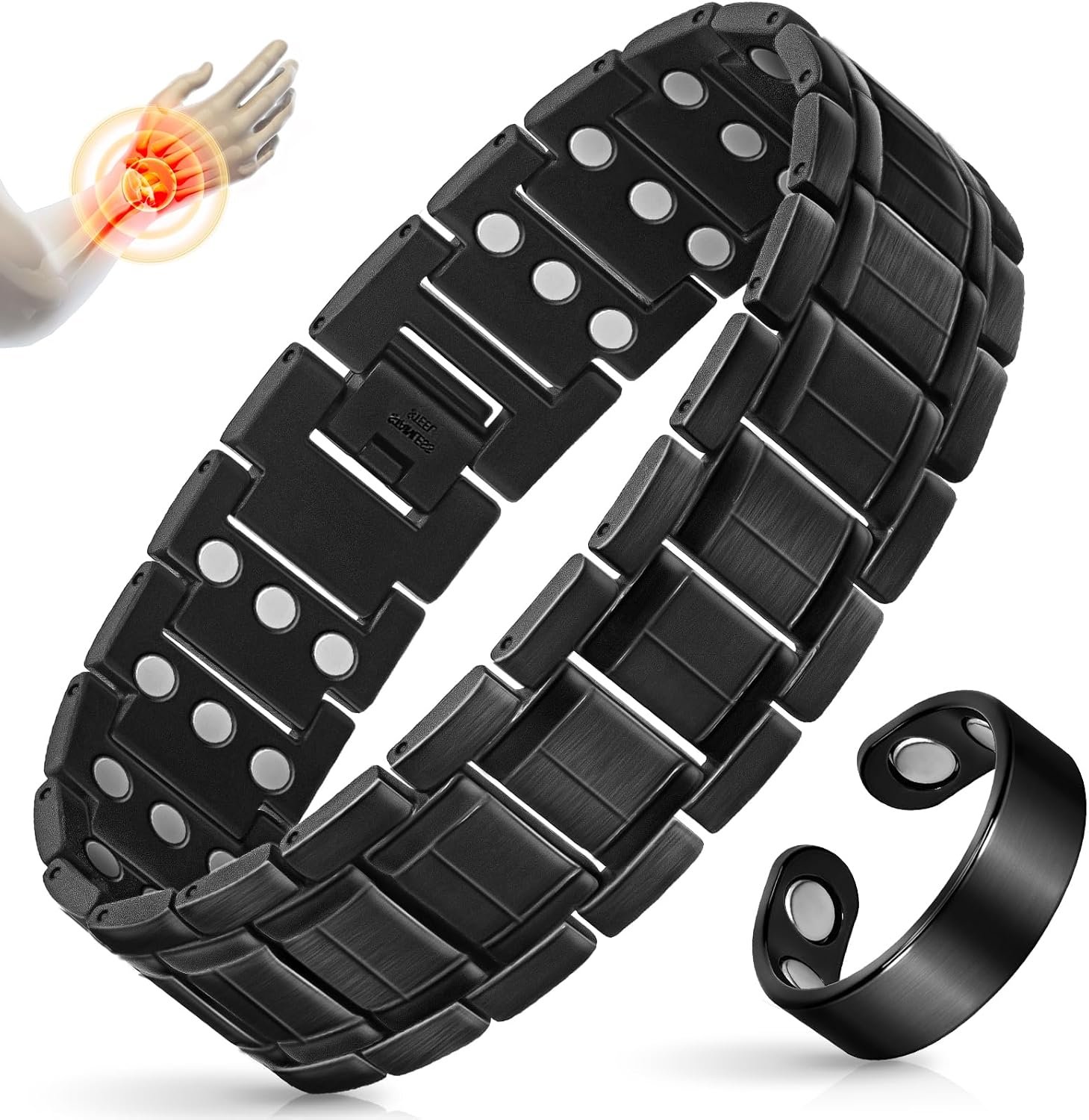 Mahnco Copper Bracelet for Men, Pure Copper Magnetic Bracelets Jewelry Gift